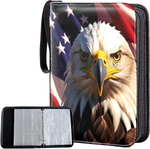 Card Binder, D-ring & Push Button to open and close the rings, Top Loader Binder Holds up to 990 Cards with Zipper, Pockets Sleeves Ideal for Football Cards, Baseball Cards