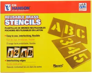 CH Hanson 10008 1" Numbers Stencil Set 15 pc