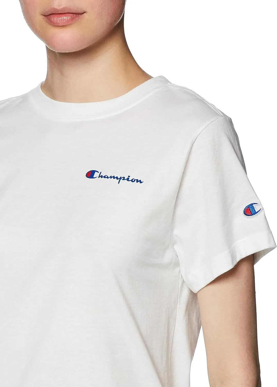Champion Women's T-shirt, Classic Short Sleeve T-shirt, Lightweight Tee for Women, Script Logo (Plus Size Available)