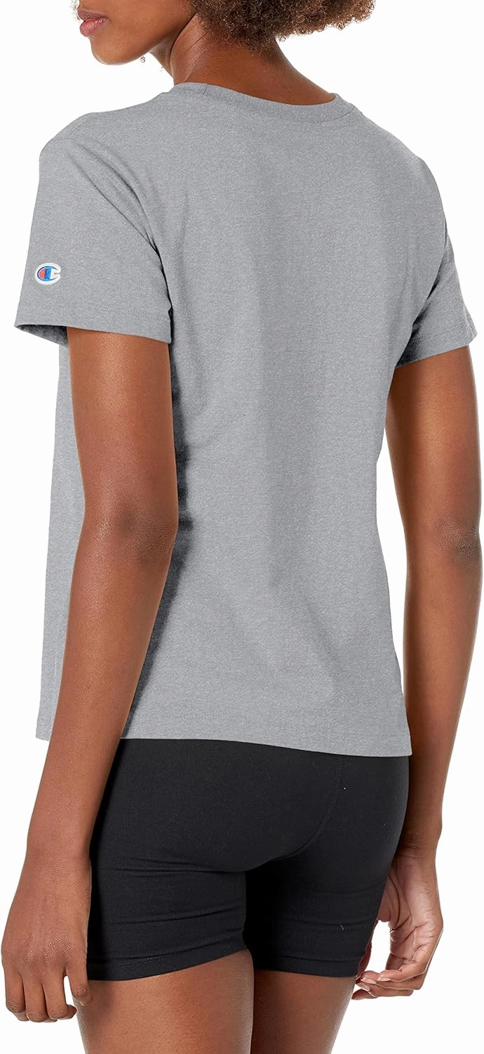 Champion Women's T-shirt, Classic Short Sleeve T-shirt, Lightweight Tee for Women, Script Logo (Plus Size Available)