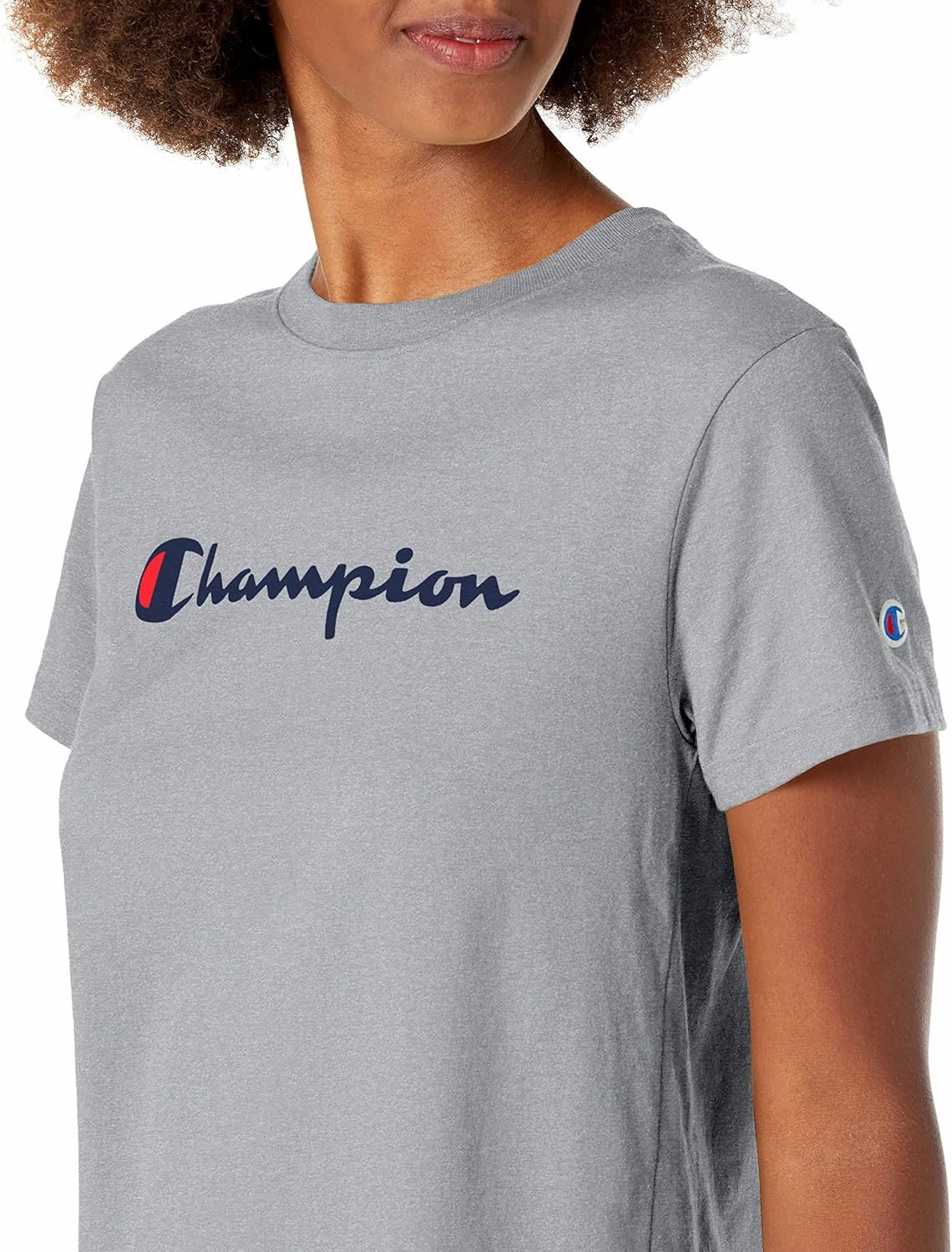 Champion Women's T-shirt, Classic Short Sleeve T-shirt, Lightweight Tee for Women, Script Logo (Plus Size Available)