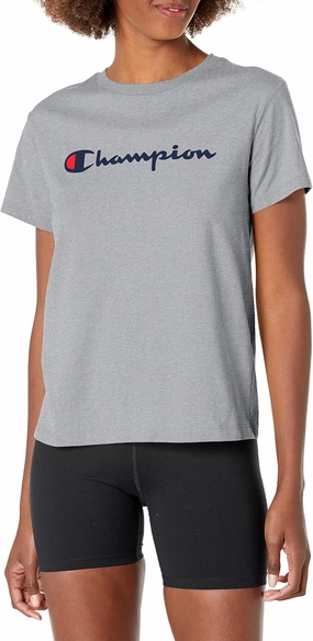 Champion Women's T-shirt, Classic Short Sleeve T-shirt, Lightweight Tee for Women, Script Logo (Plus Size Available)