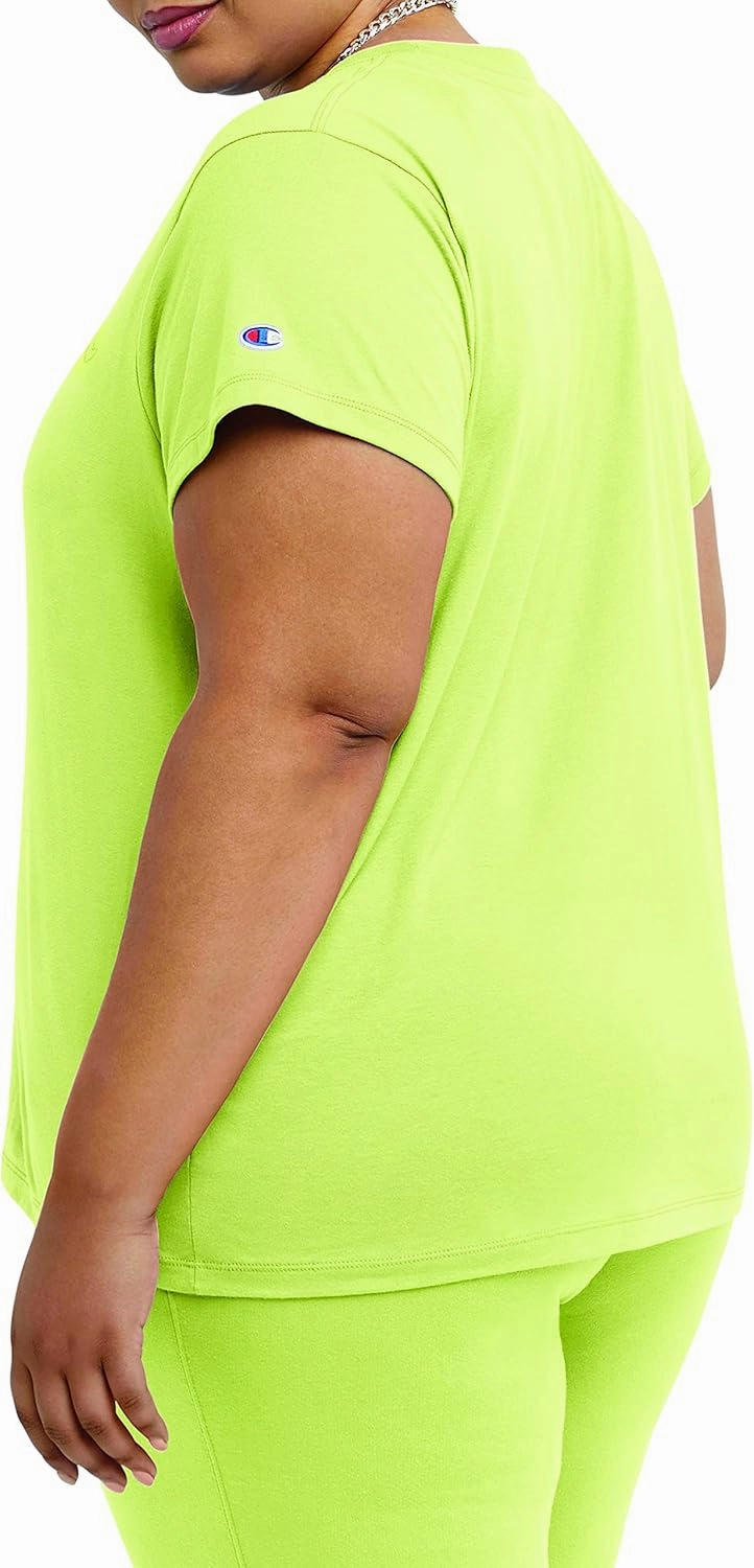 Champion Women's T-shirt, Classic Short Sleeve T-shirt, Lightweight Tee for Women, Script Logo (Plus Size Available)
