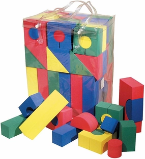 Chenille Kraft Company Colorful Shaped Foam Blocks, Assorted Colors, 68/Pk (CK-4380)