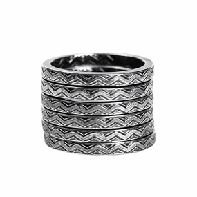 Chevron Stacking Ring