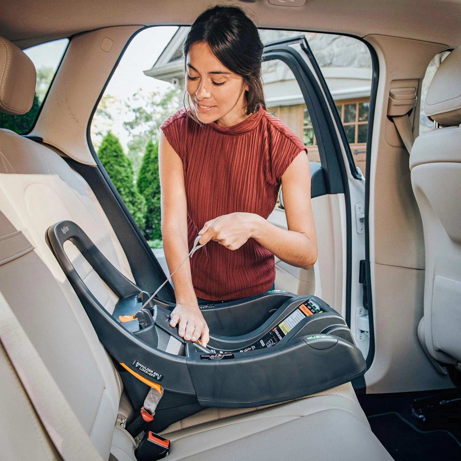 Chicco KeyFit® Max ClearTex® Infant Car Seat and Base, Rear-Facing Seat for Infants 4-30 lbs., Infant Head and Body Support, Compatible with Chicco Strollers, Baby Travel Gear | Legend/Black