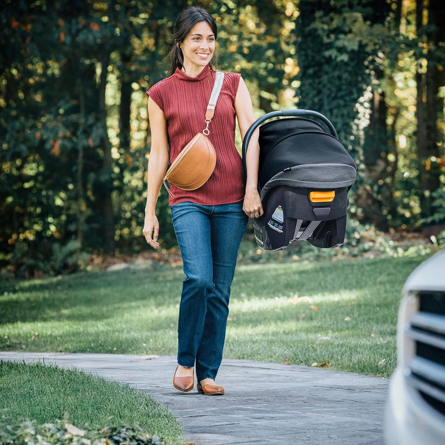 Chicco KeyFit® Max ClearTex® Infant Car Seat and Base, Rear-Facing Seat for Infants 4-30 lbs., Infant Head and Body Support, Compatible with Chicco Strollers, Baby Travel Gear | Legend/Black