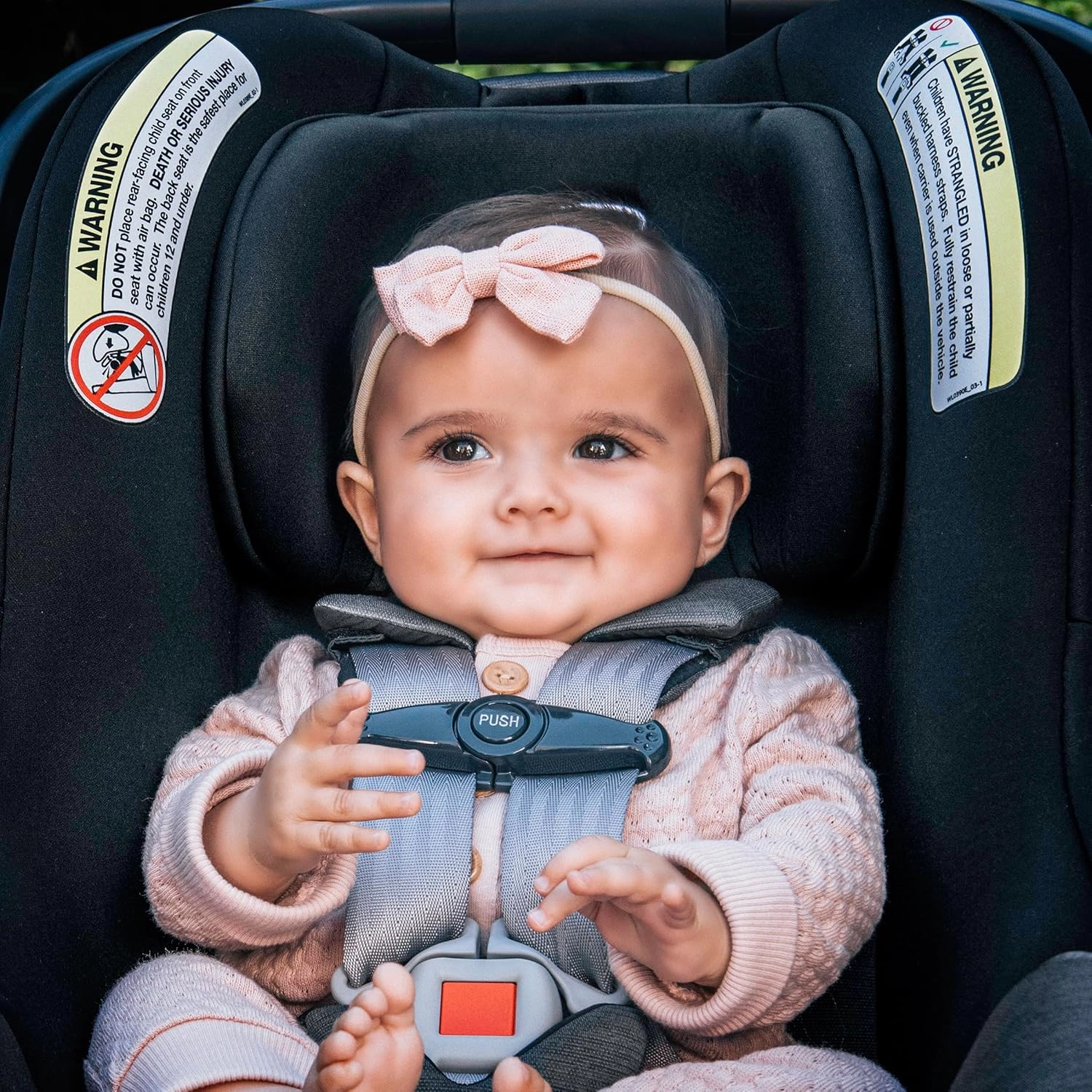 Chicco KeyFit® Max ClearTex® Infant Car Seat and Base, Rear-Facing Seat for Infants 4-30 lbs., Infant Head and Body Support, Compatible with Chicco Strollers, Baby Travel Gear | Legend/Black