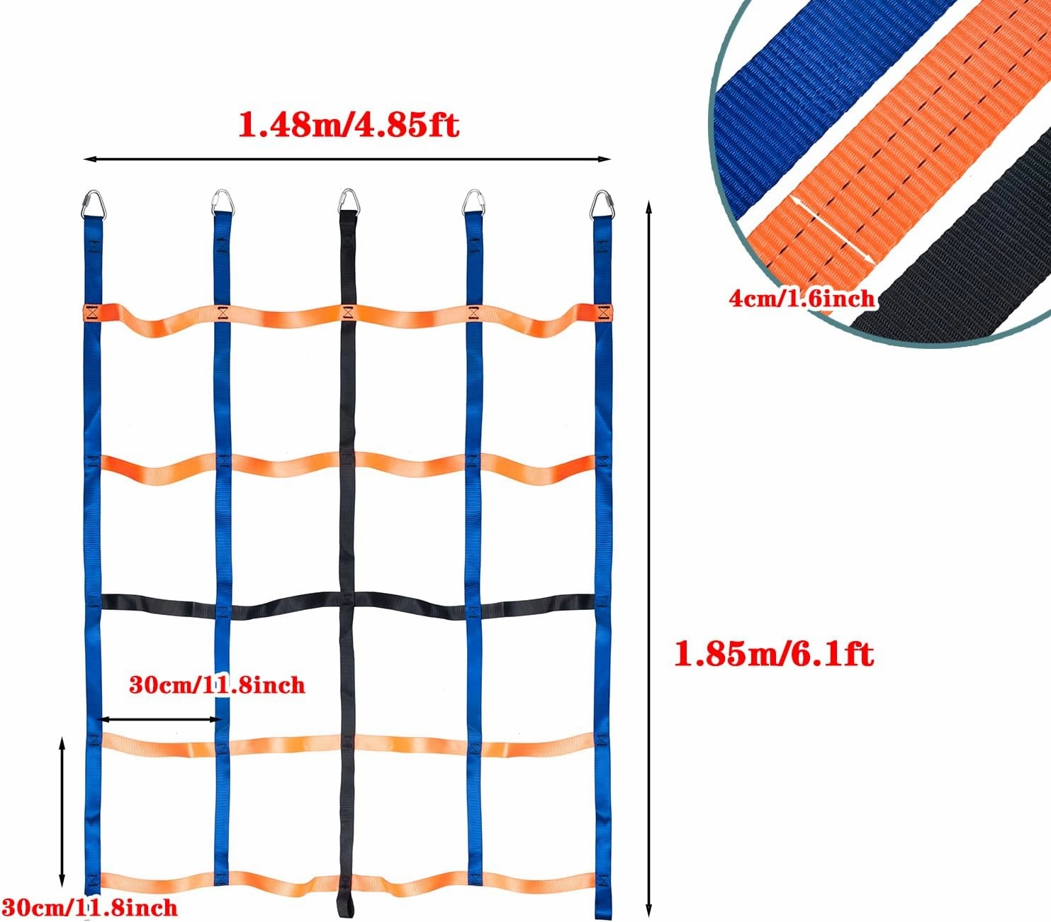 Climbing Net for Kids Outdoor, Climbing Cargo Net, Playground Accessories, Kids Climbing Net Swing Set for Jungle Gyms Playground Obstacle Course Training for Outdoor