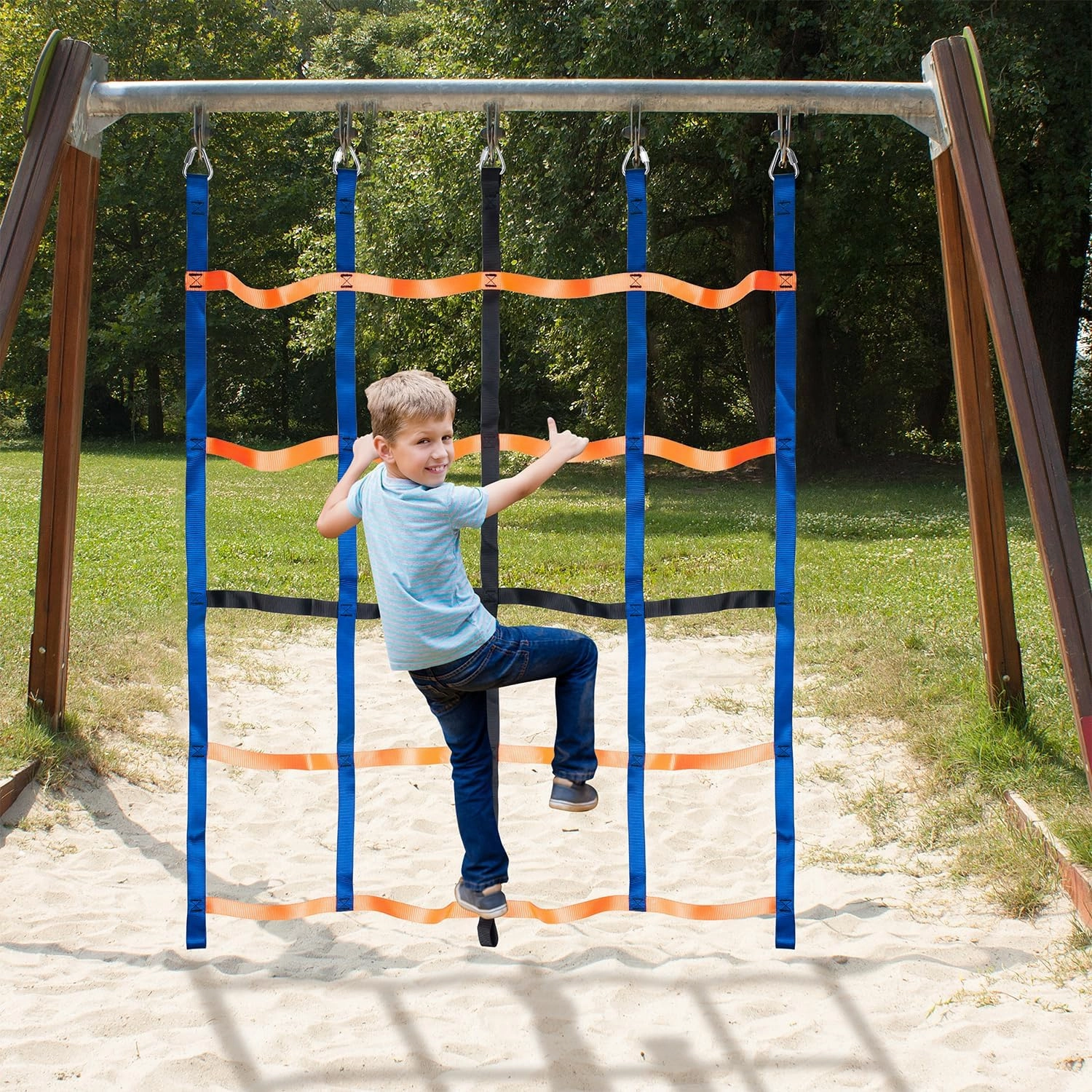 Climbing Net for Kids Outdoor, Climbing Cargo Net, Playground Accessories, Kids Climbing Net Swing Set for Jungle Gyms Playground Obstacle Course Training for Outdoor