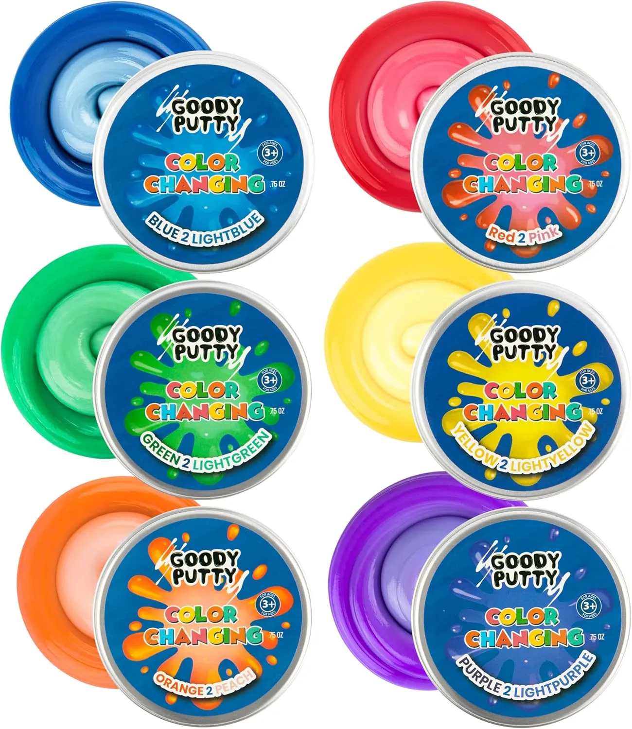 Color Changing Fidgety Toy for Kids Stress Relief and Therapy Great ADHD Fidget Putty Toy That Changes Colors