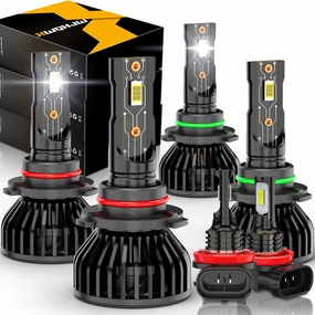 Compatible for Toyota RAV4 Light Bulbs 2006 2007 2008 2009 2010 2011 2012, 9005 High Beam 9006 Low Beam H11 Fog Lights, Plug n Play, Powersports Bulbs, 6-Pack