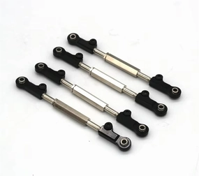 Compatible with JLB 11101 21101 J3 1/10 RC Car for Racing Metal Upgrade Accessories Front Rear for Universal Fixed Steering Rod EA1018 RC Tie Link Rods(Black,4PCS)