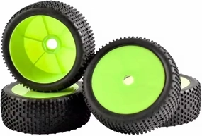Compatible with Nitro for HPI for HSP for Kyosho for ZD for Hongnuo 4WD 4PCS 112mm Off Road for Buggy Tires Wheel 1/8 RC for Racing Car RC Wheel Tires(Green)