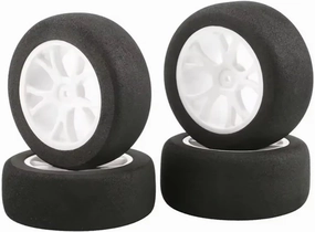 Compatible with Wltoys 144001 124017 124016 144010 Rc Car On Road Foam Tires 85mm Sponge Tire Upgrade Accessories Parts RC Wheel Tires(White)