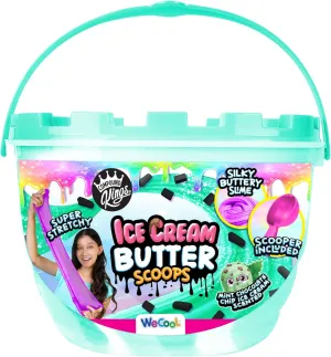 Compound Kings Ice Cream Butter Cloudz Scented Large Slime Bucket for Kids – Soft, Squishy, Non-Toxic Sensory Toy | Mint Chocolate Chip Slime Gift