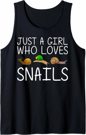Cool Snail Art For Girls Kid Slug Trumpet Land Garden Animal Tank Top