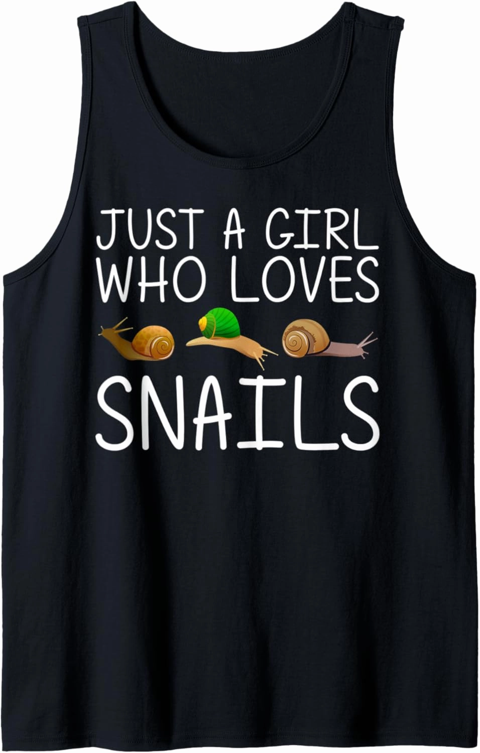 Cool Snail Art For Girls Kid Slug Trumpet Land Garden Animal Tank Top