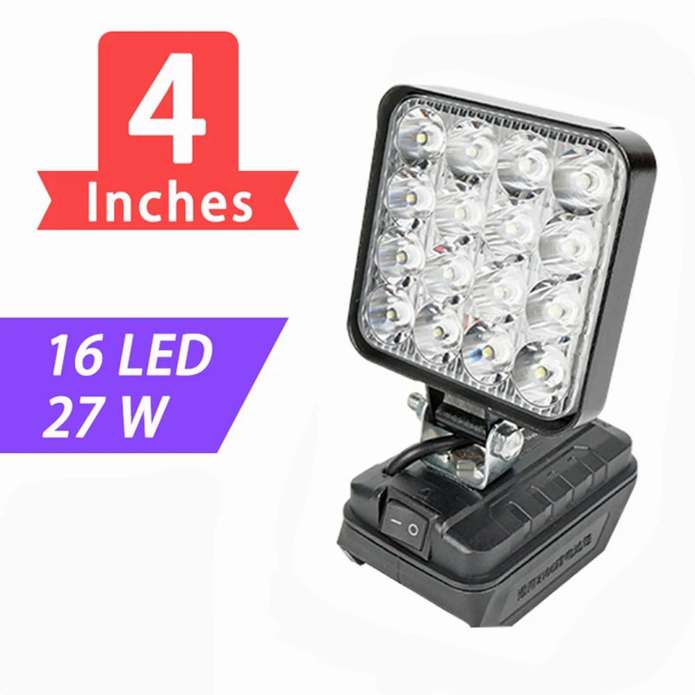 Cordless LED Spotlight 3/4/5/8 Inch for Outdoor Work & Fishing, Handheld Emergency Light Compatible with 20V Battery