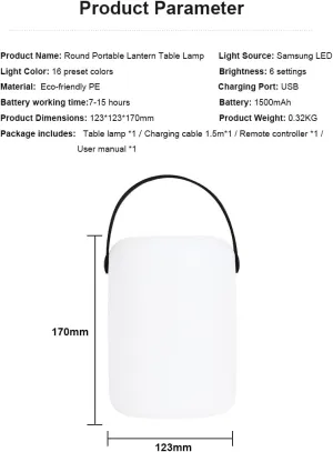 Creative Dragon Egg Camping Light Water-Resistant Lantern with Rechargeable Batteries & Handle for Carrying or Hanging, Camping,Patio,Emergencies & More (Cylindrical)
