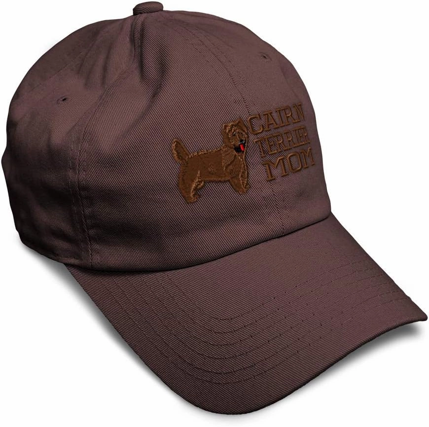 Custom Soft Baseball Cap Cairn Terrier Mom Embroidery Dogs Dog Twill Cotton Mom Dad Hats for Men & Women