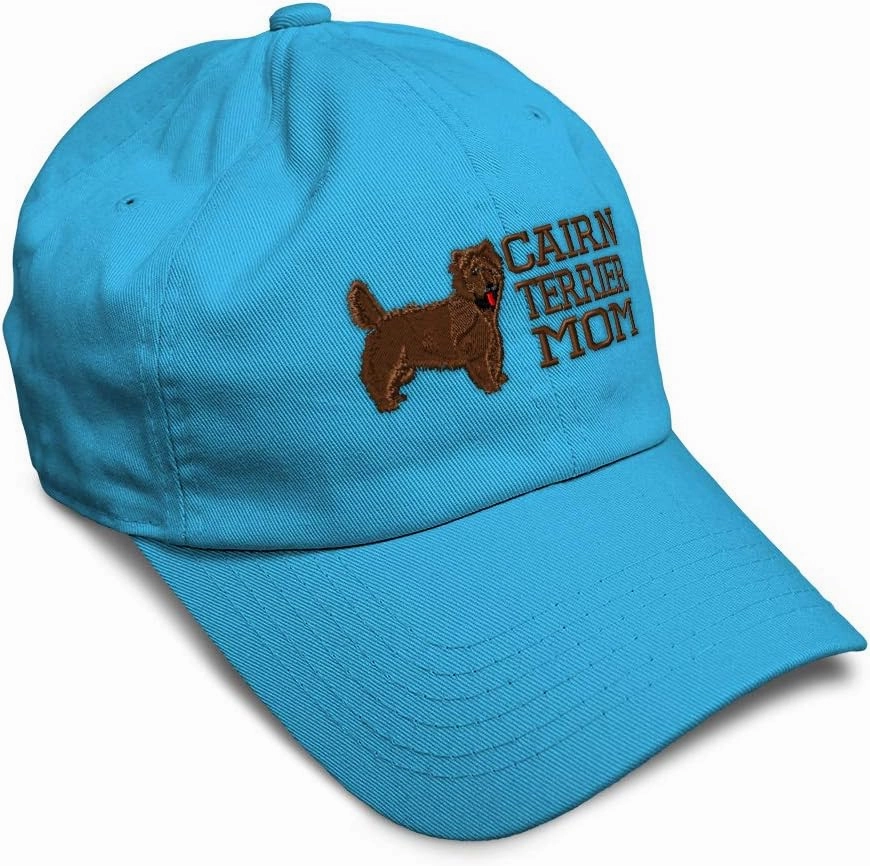 Custom Soft Baseball Cap Cairn Terrier Mom Embroidery Dogs Dog Twill Cotton Mom Dad Hats for Men & Women