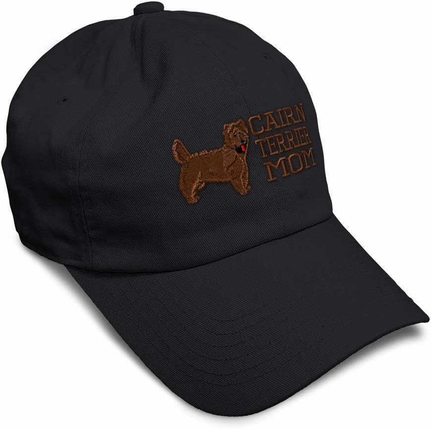 Custom Soft Baseball Cap Cairn Terrier Mom Embroidery Dogs Dog Twill Cotton Mom Dad Hats for Men & Women