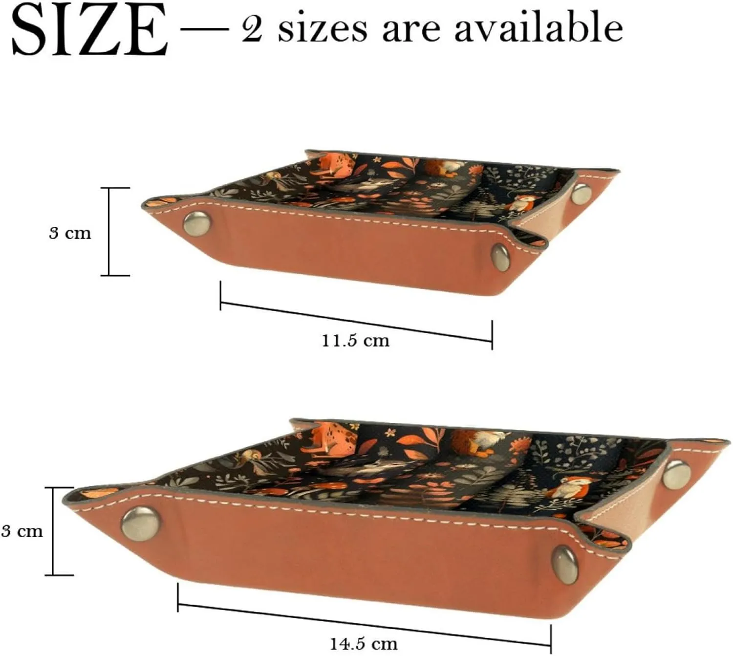 Cute Jungle Animal Stacking Jewelry Organizer Trays, Small Desk Drawer Earring and Bracelet Tray Organizer, Key Tray for Entryway Table, Decorative Ring Storage Tray