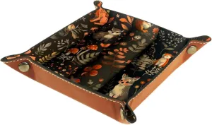 Cute Jungle Animal Stacking Jewelry Organizer Trays, Small Desk Drawer Earring and Bracelet Tray Organizer, Key Tray for Entryway Table, Decorative Ring Storage Tray