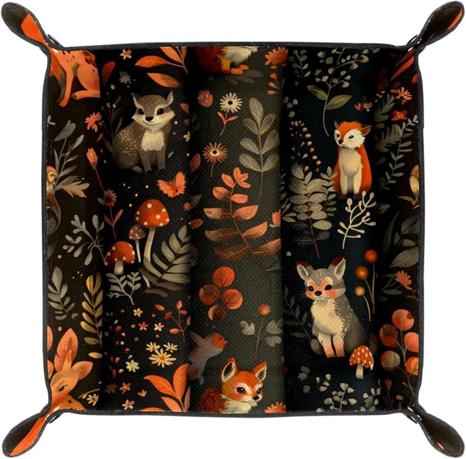 Cute Jungle Animal Stacking Jewelry Organizer Trays, Small Desk Drawer Earring and Bracelet Tray Organizer, Key Tray for Entryway Table, Decorative Ring Storage Tray