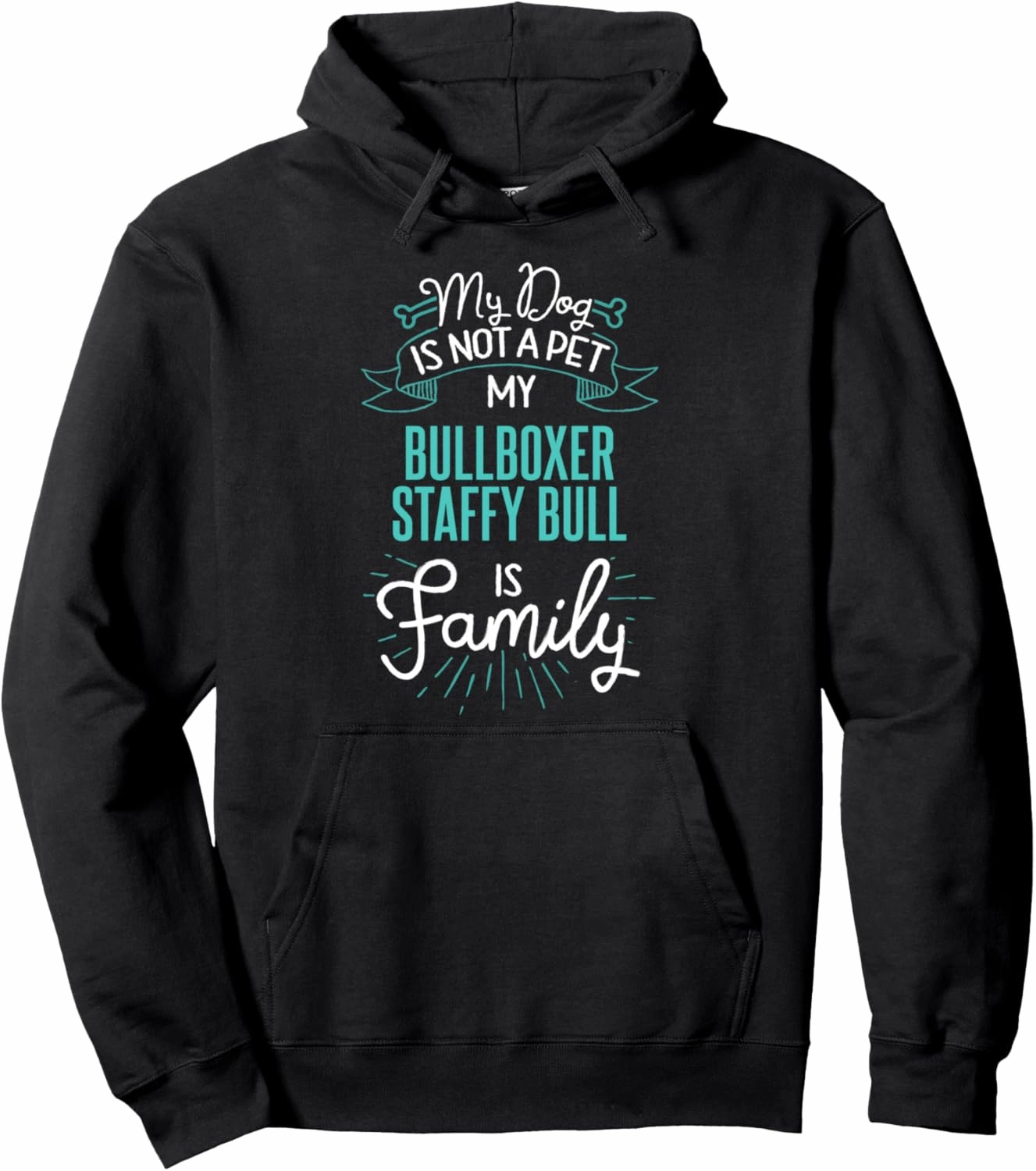 Cute Bullboxer Staffy Bull Shirt Family Dog Gift for Women M Pullover Hoodie