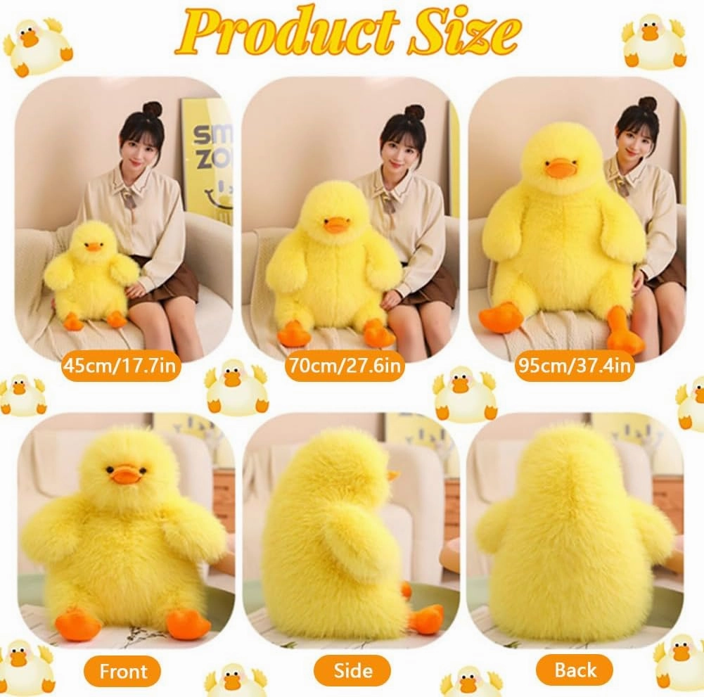 Cute Duck Plush Squishy Soft Stuffed Duck Plushie Pillow Doll Chubby Duck Stuffed Animals Pillow Giant Duck Plush Hugging Pillow Funny Duck Animals Throw Pillow Gift for Boys Girls