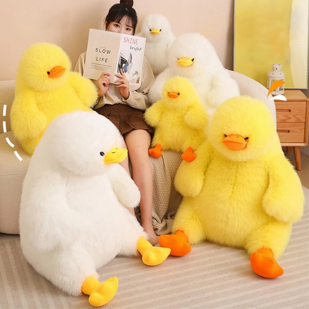 Cute Duck Plush Squishy Soft Stuffed Duck Plushie Pillow Doll Chubby Duck Stuffed Animals Pillow Giant Duck Plush Hugging Pillow Funny Duck Animals Throw Pillow Gift for Boys Girls