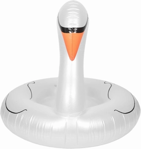 Cute Inflatable White Goose Swim for Adults Comfortable Pool Float Easy Inflation Water Toy for Pool Parties Beach and Lake Fun