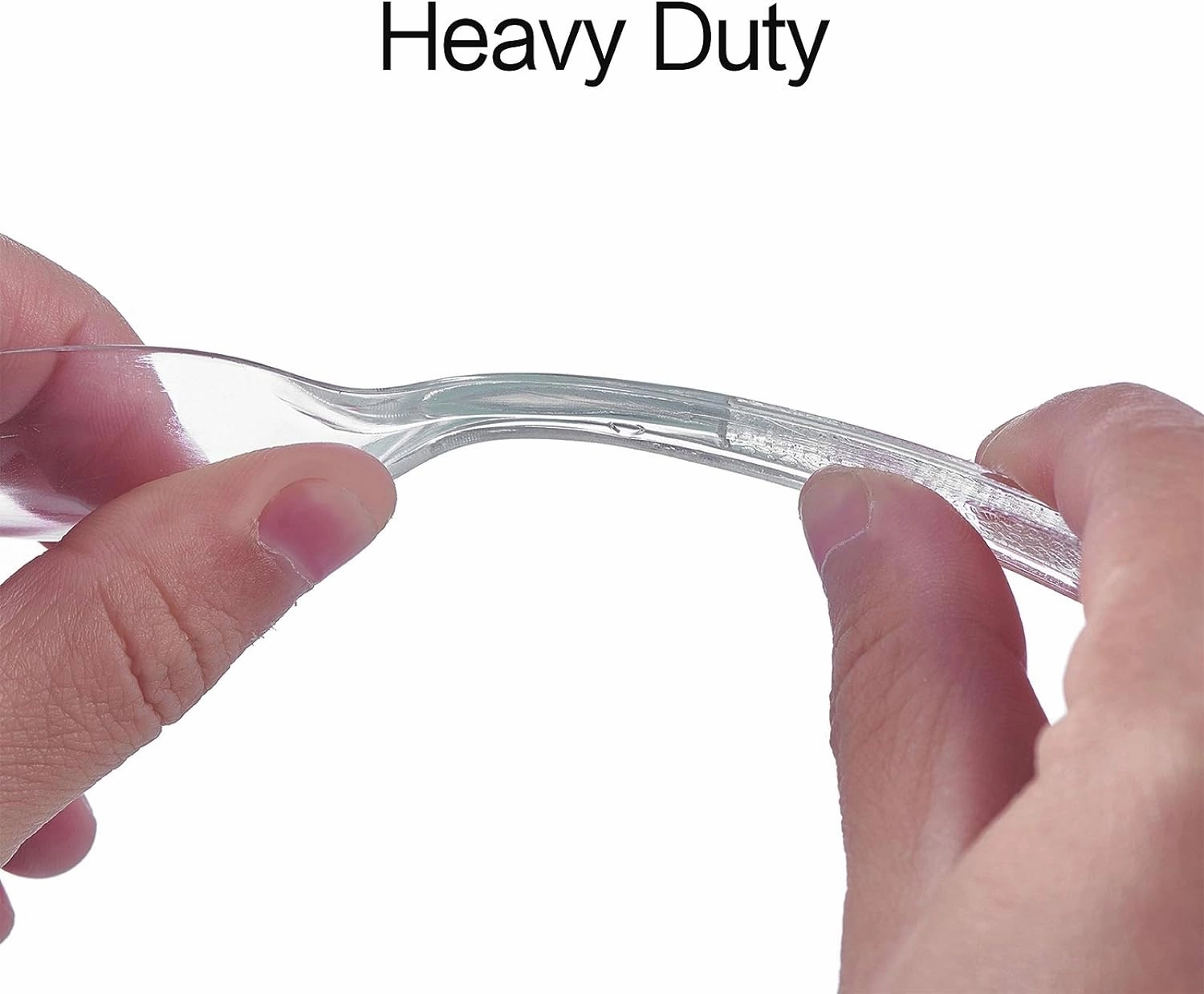 Cutlery Set Plastic Utensils Clear Forks Spoons Knives Disposable Silverware Heavyweight [300 Combo Box]