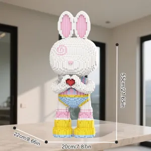 DAHONPA Animal Hand Heart Rabbit Micro Building Blocks for Adults (6400 PCS), Creative Home & Office Decor, Collectible Display Model Gift for Adults and Kids