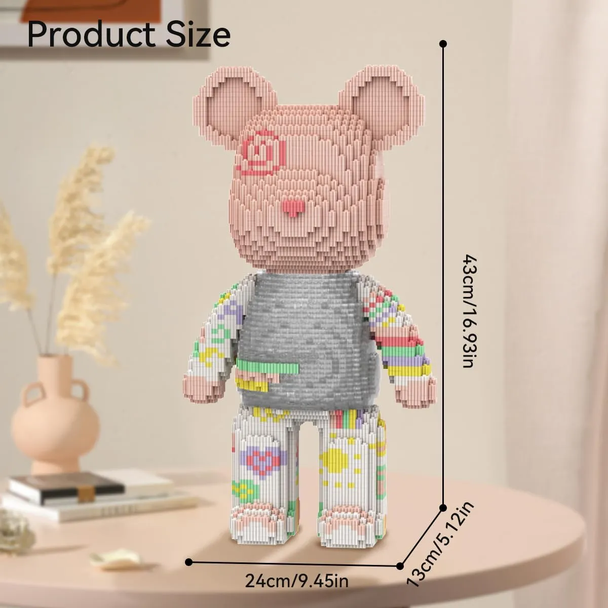 DAHONPA Cute Painting Bear Micro Building Blocks Set (5250 PCS), Bear Bricks Set Home & Office Decor, Gift for Adult and Kid