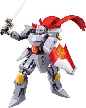 DAHONPA Sword and Shield Knight Manned Mecha Robot Building Blocks Set, Guardian City Transforming Mech Model Kit, (209  Pieces) Cool Knight Robots Toys for Adults and Kids Christmas Birthday Gift