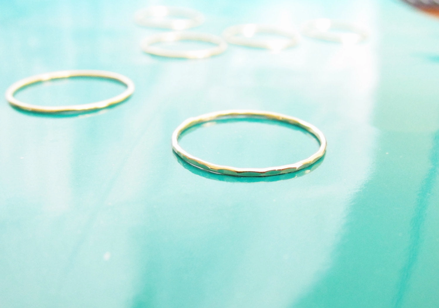 Dainty Stacking Ring Set of 2-14K Gold Filled