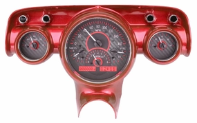 Dakota Digital 57 Chevy Car Analog Dash Gauges System Carbon Fiber Red VHX-57C-C-R