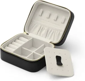 Daniel Wellington Travel Jewelry Box, PU Leather Jewelry Case to Organize Watches,Rings, Necklaces, Earrings