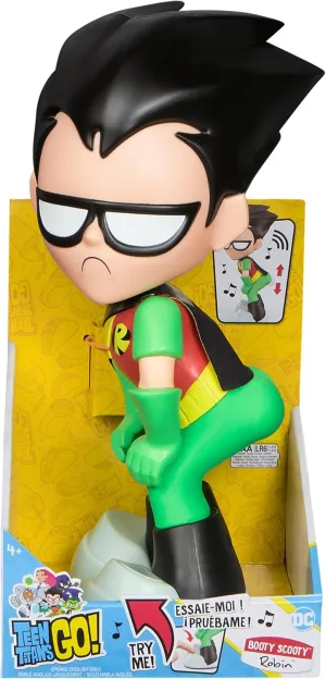 DC Comics Teen Titans Go! Booty Scooty Robin, Dancing Figure with Music, Press-Activated, Collectible Toy for Kids Ages 4 and Up