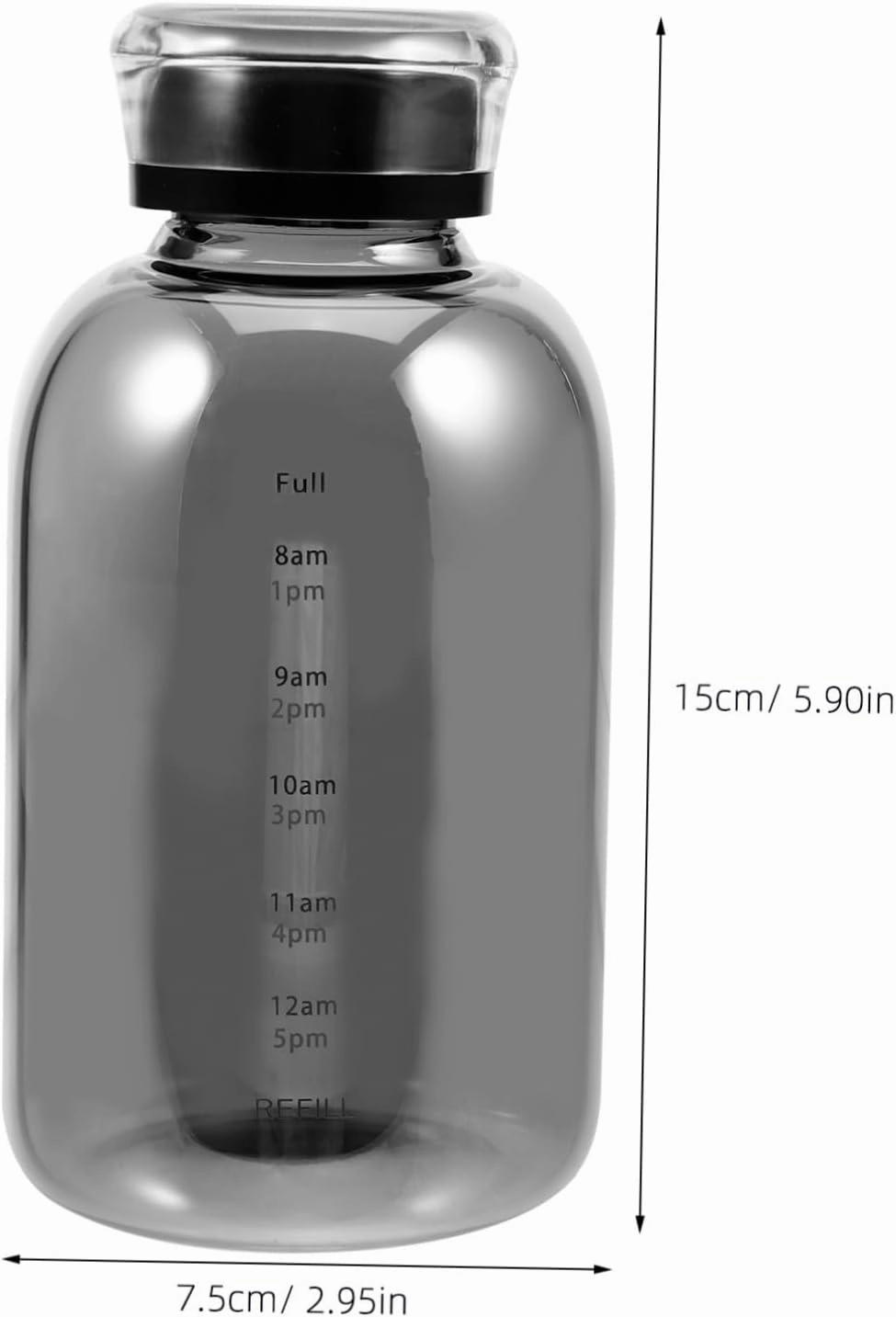 DECHOUS 1 Set Sports Water Bottle Portable High Borosilicate Jug with Lid for Fitness and Outdoor Activities Stylish Design for Gym Office School and Daily Hydration