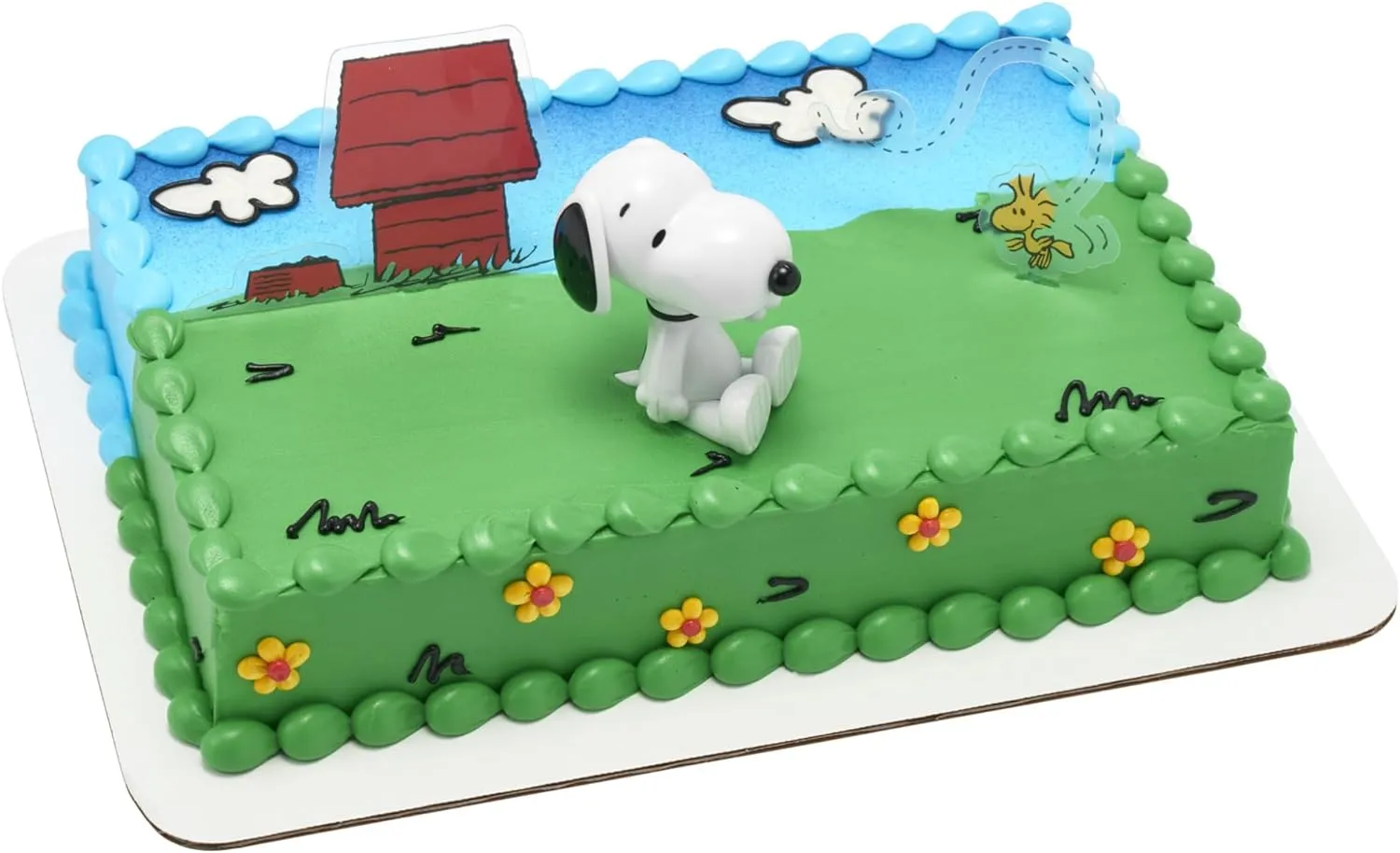 DecoSet® Peanuts® Snoopy® and Woodstock® Cake Topper, 3-Piece Cake Decoration | For Birthday, Parties, Celebration
