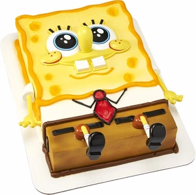 DecoSet® SpongeBob SquarePants™ Creations Cake Topper, 5-Piece Birthday Party Set with Eye-Popping Face and 2 Arms and 2 Legs