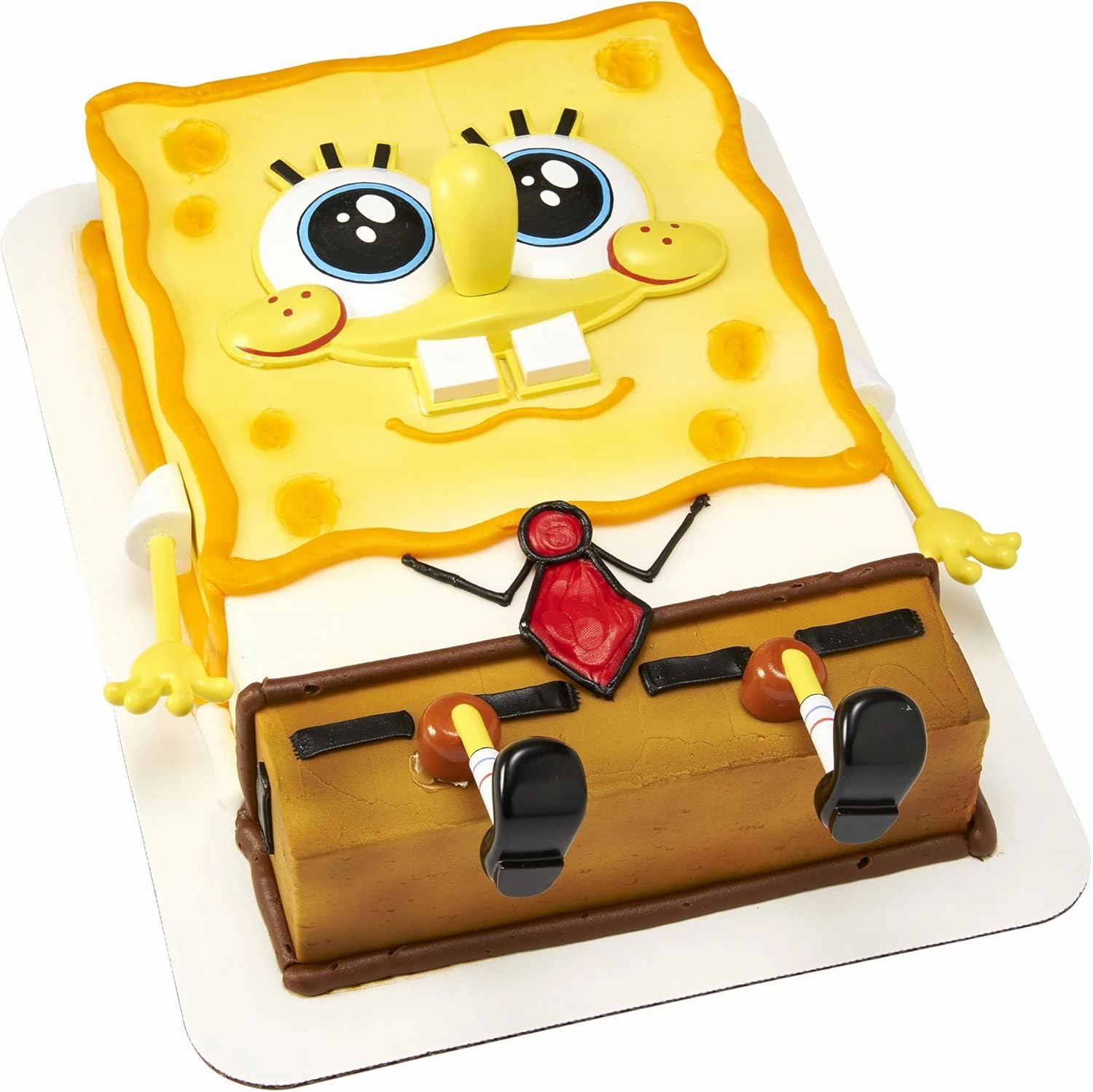 DecoSet® SpongeBob SquarePants™ Creations Cake Topper, 5-Piece Birthday Party Set with Eye-Popping Face and 2 Arms and 2 Legs