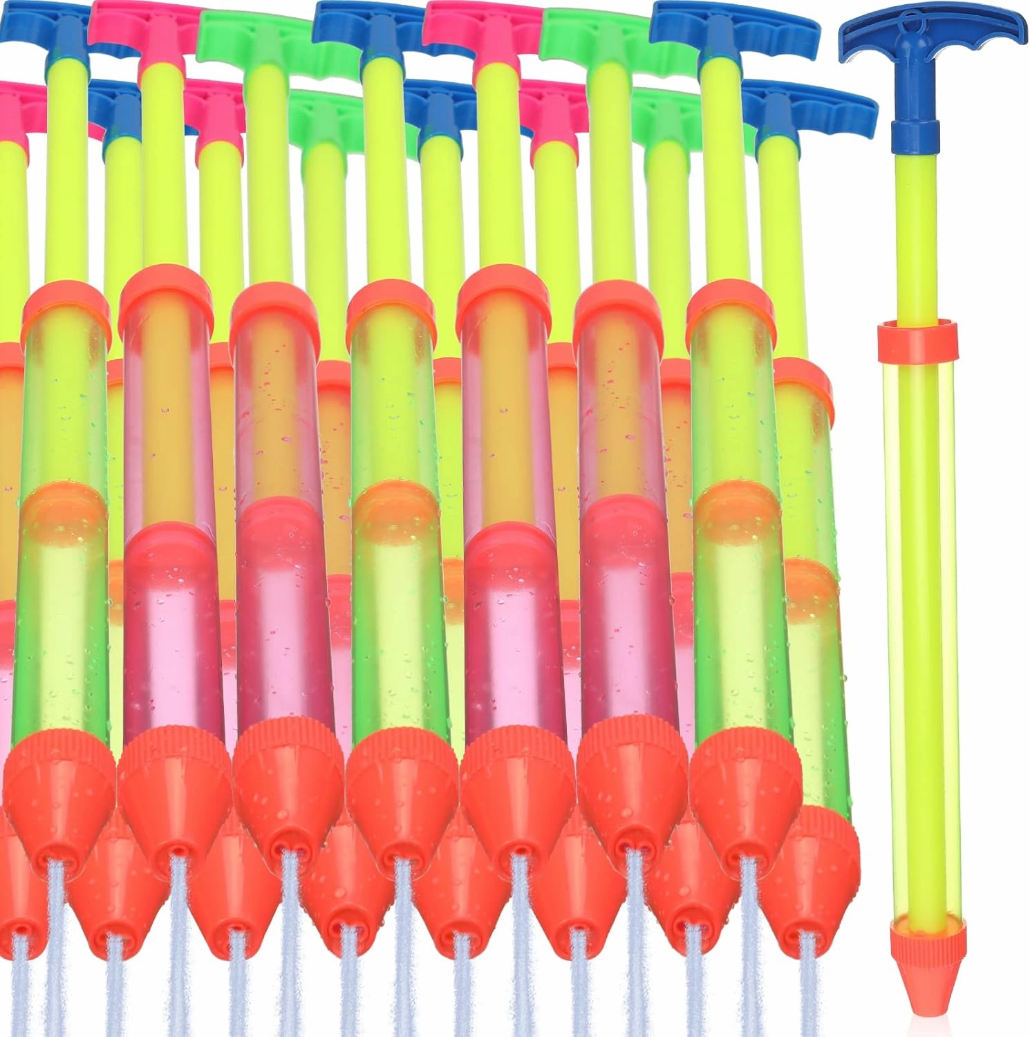 Deekin 36 Pcs Water Gun Pool Toys Plastic Squirt Gun with Scale for Swimming Pool, Beach, Water Park, Garden, Indoor and Outdoor Game (Bright Colors,17.3 Inch)