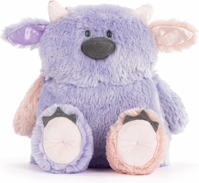 DEMDACO Calming Cuddlers 14 x 11 Inch Polyester Huggable, Soft Plush, Toy, Stuffed Animal, Purple and Pink, Monster