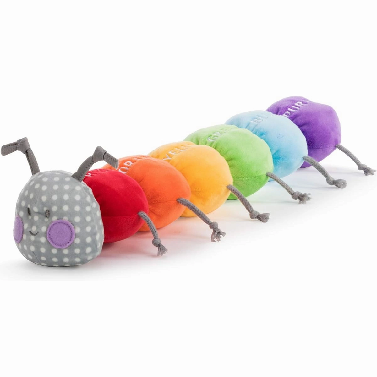 Demdaco Learning Color Caterpillar Musical 17 x 7.5 Plush Kids Stuffed Animal Figure Toy