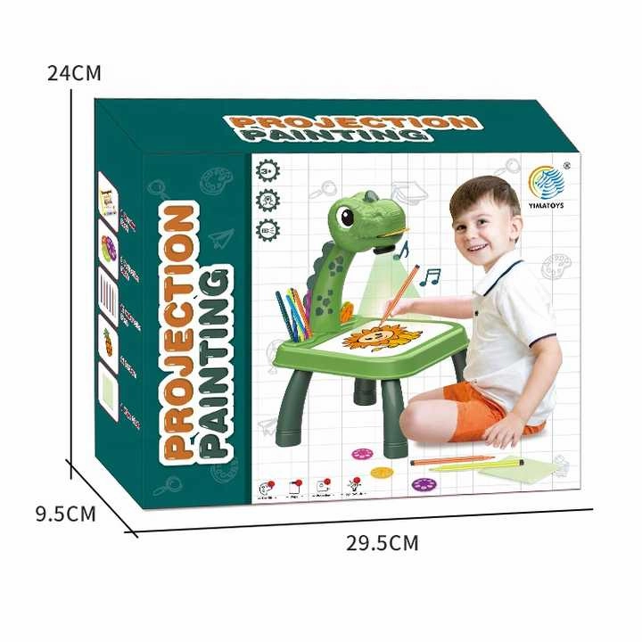 Dinosaur Projector Painting Desk Fun & Educational Drawing Toy for Kids (Battery Operated)